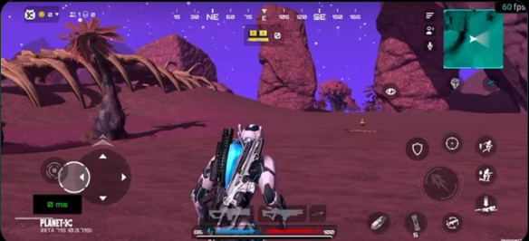 Planet-X mobile development preview with updated terrain and gameplay controls